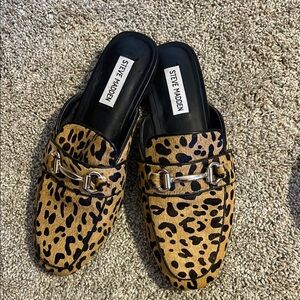 Steve Madden Leopard Print Mule Loafers - Never worn!